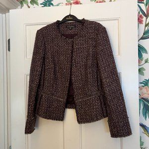 Brooks Brothers purple tweed jacket with bronze metallic thread size 10